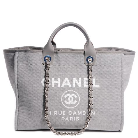 grey chanel tote